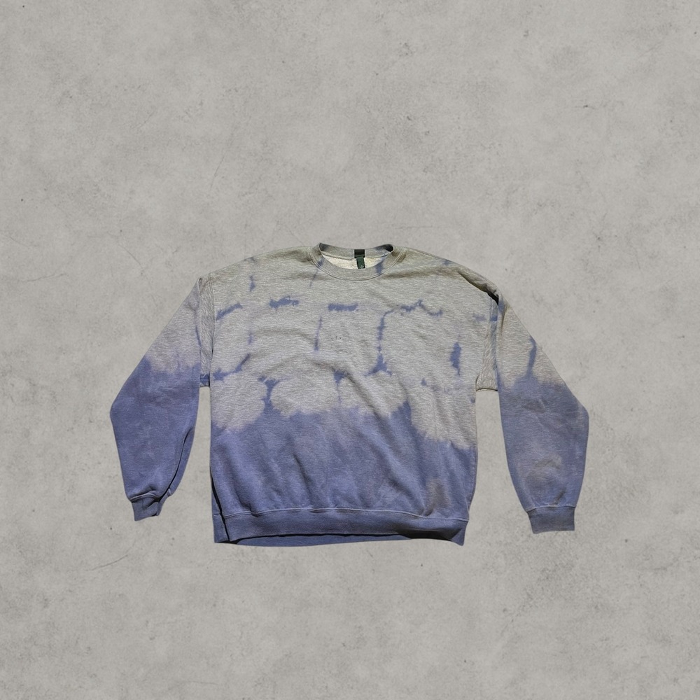 Wild Fable Grey Purple Tie Dye Crewneck Sweatshirt Oversized Fleece Pullover‎ XL